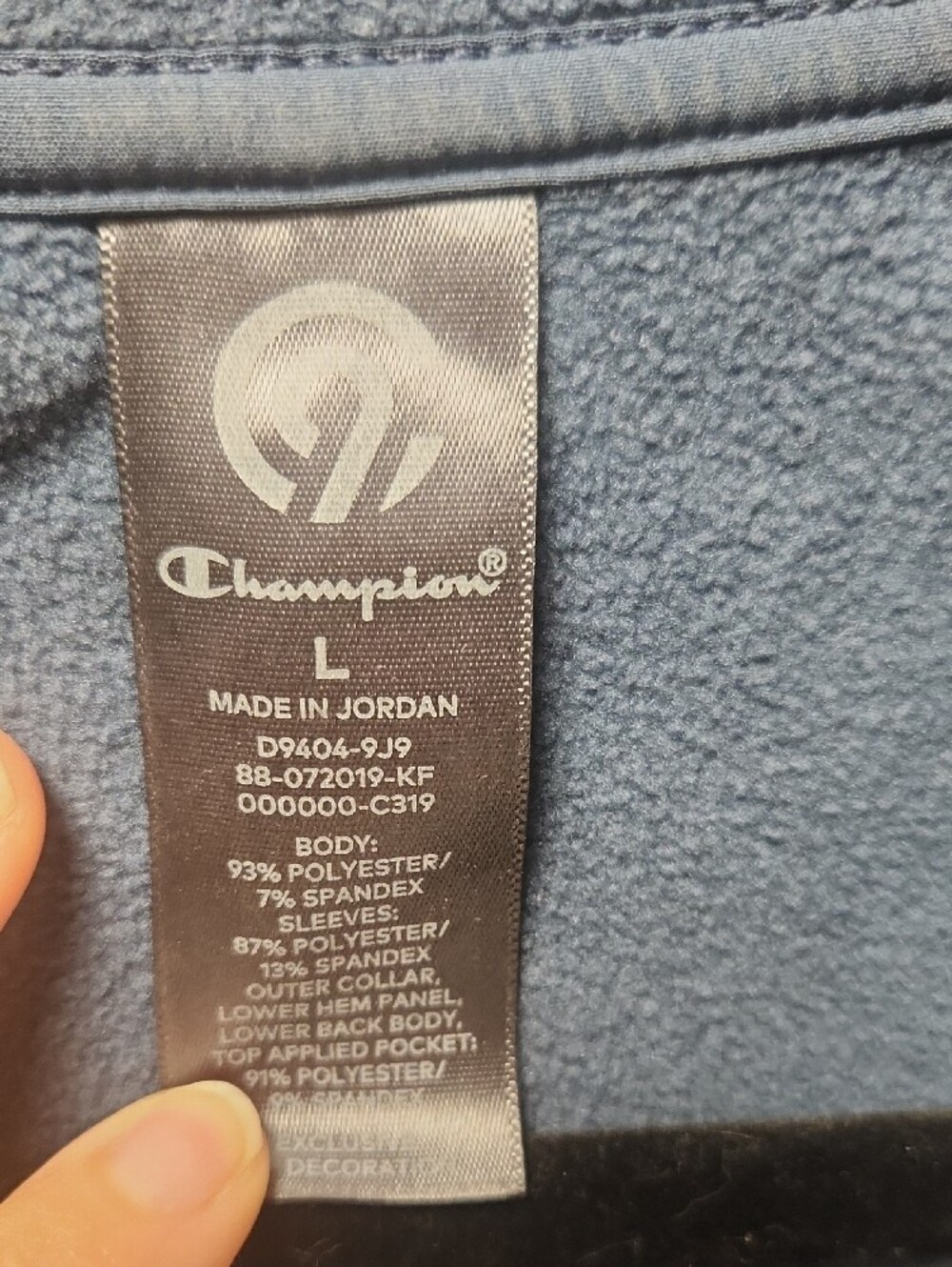 Champion Slate Blue Full-Zip Performance Jacket - Picture 2 of 4